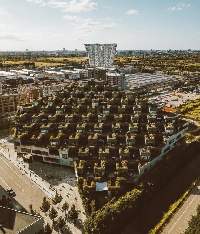 The VM Mountain building in Ørestad, Copenhagen